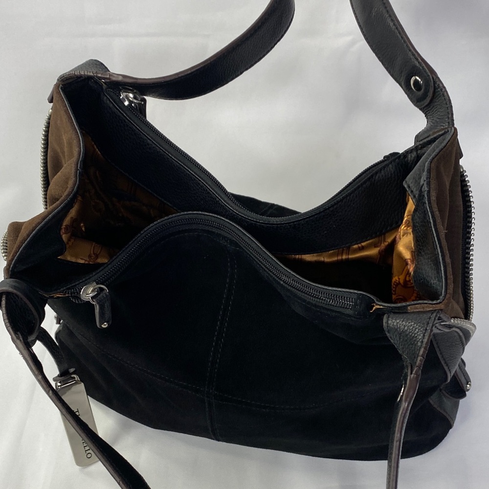 Tignanello Women's Black Suede Shoulder Bag - Picture 6 of 16